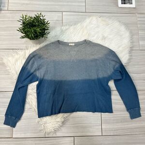Stevie Hender Blue Ombre Crop Long Sleeve